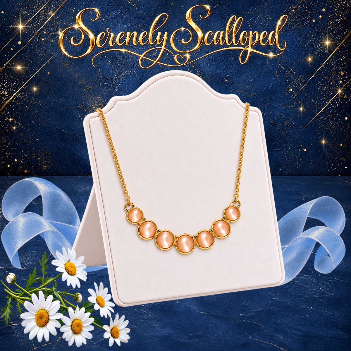 Serenely Scalloped - Gold Necklace