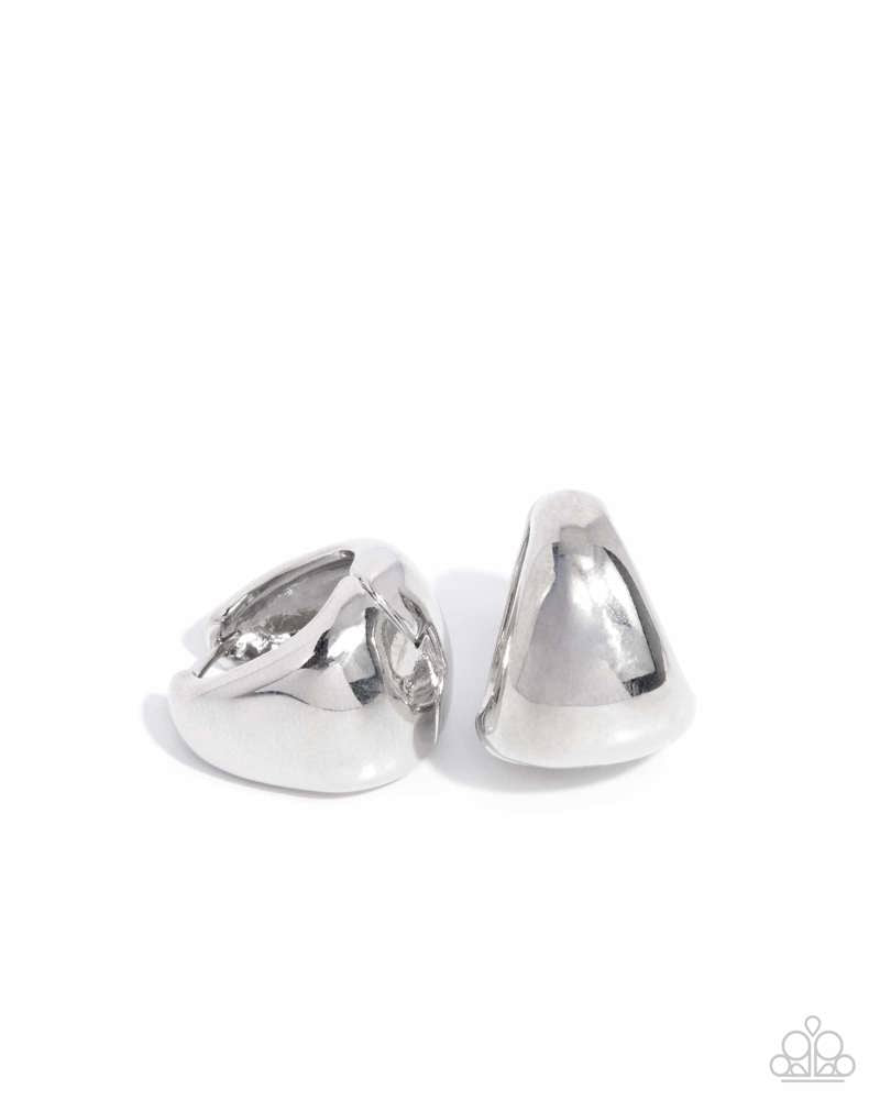 Thick as Thieves - Silver ~ Paparazzi Hoop Earrings