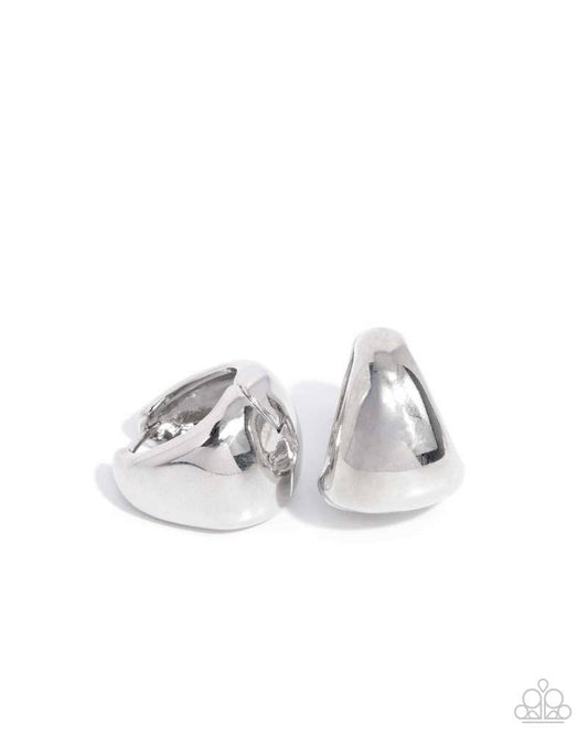 Thick as Thieves - Silver ~ Paparazzi Hoop Earrings