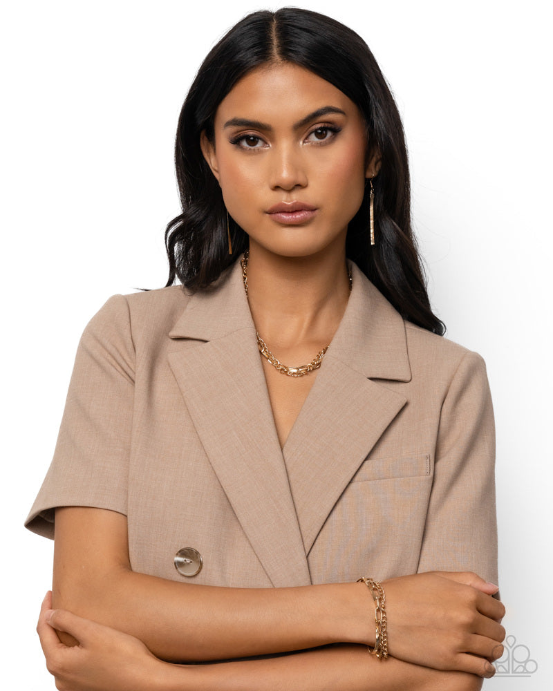 Complete Look - Gold  ~ Paparazzi Necklace and Bracelet Set