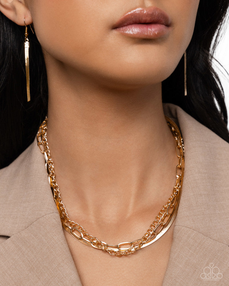 Complete Look - Gold  ~ Paparazzi Necklace and Bracelet Set