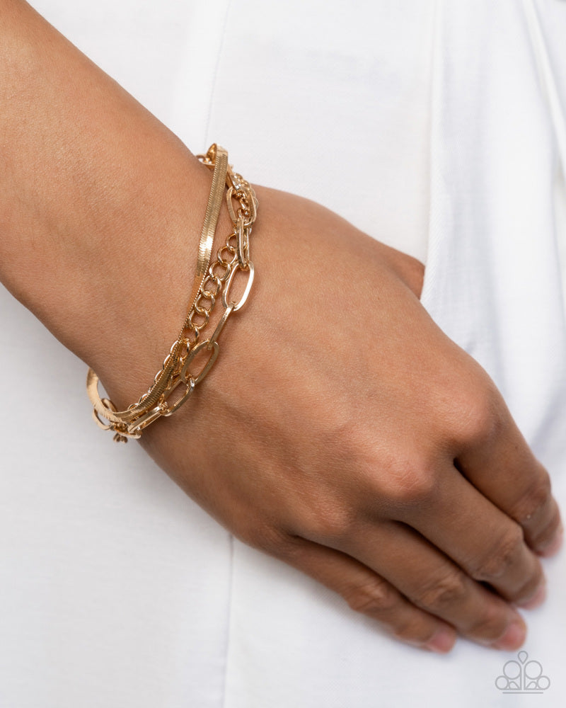 Complete Look - Gold  ~ Paparazzi Necklace and Bracelet Set