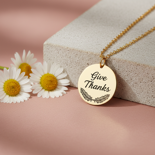 Give Thanks — Gold  Necklace