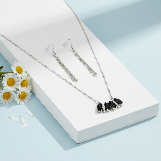 Deco Decadence - Black  Necklace