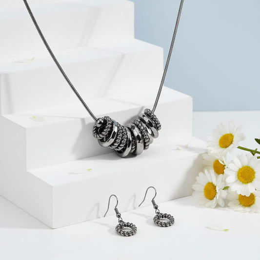 Mechanical Mischief - Black Necklace
