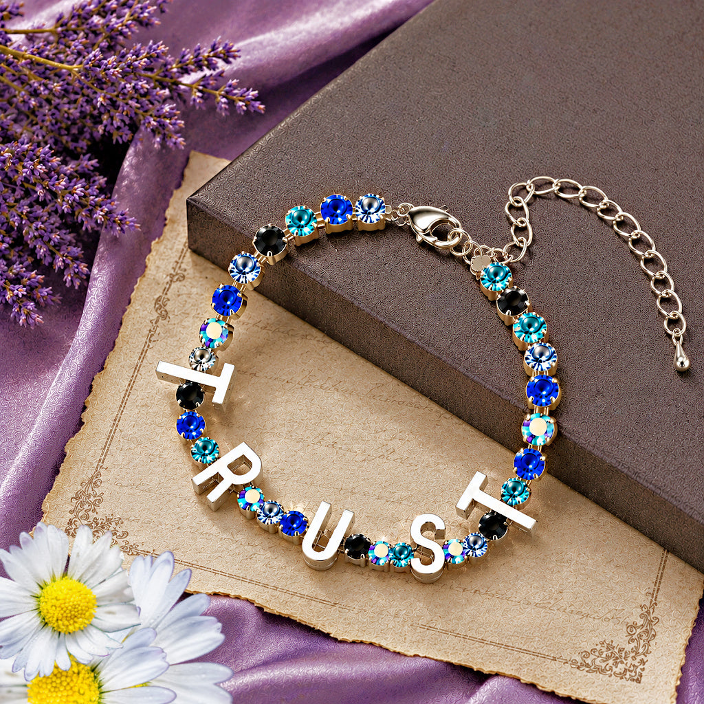 The "I Will Trust In You" Blue Bracelet