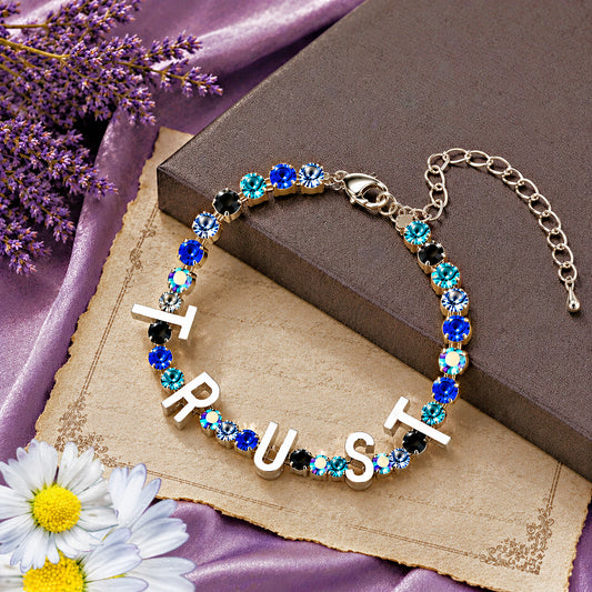 The "I Will Trust In You" Blue Bracelet