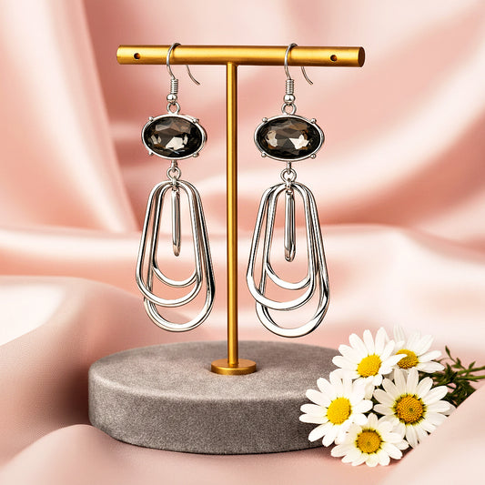 Drop-Dead Glamorous - Silver  Earrings