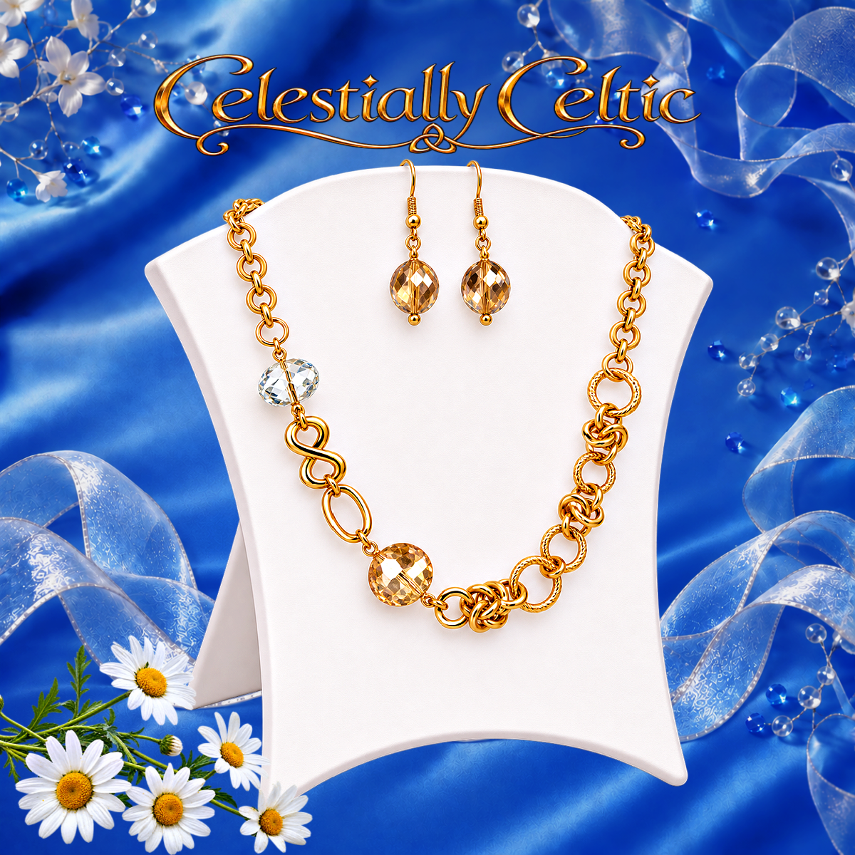 Celestially Celtic -Gold Necklace