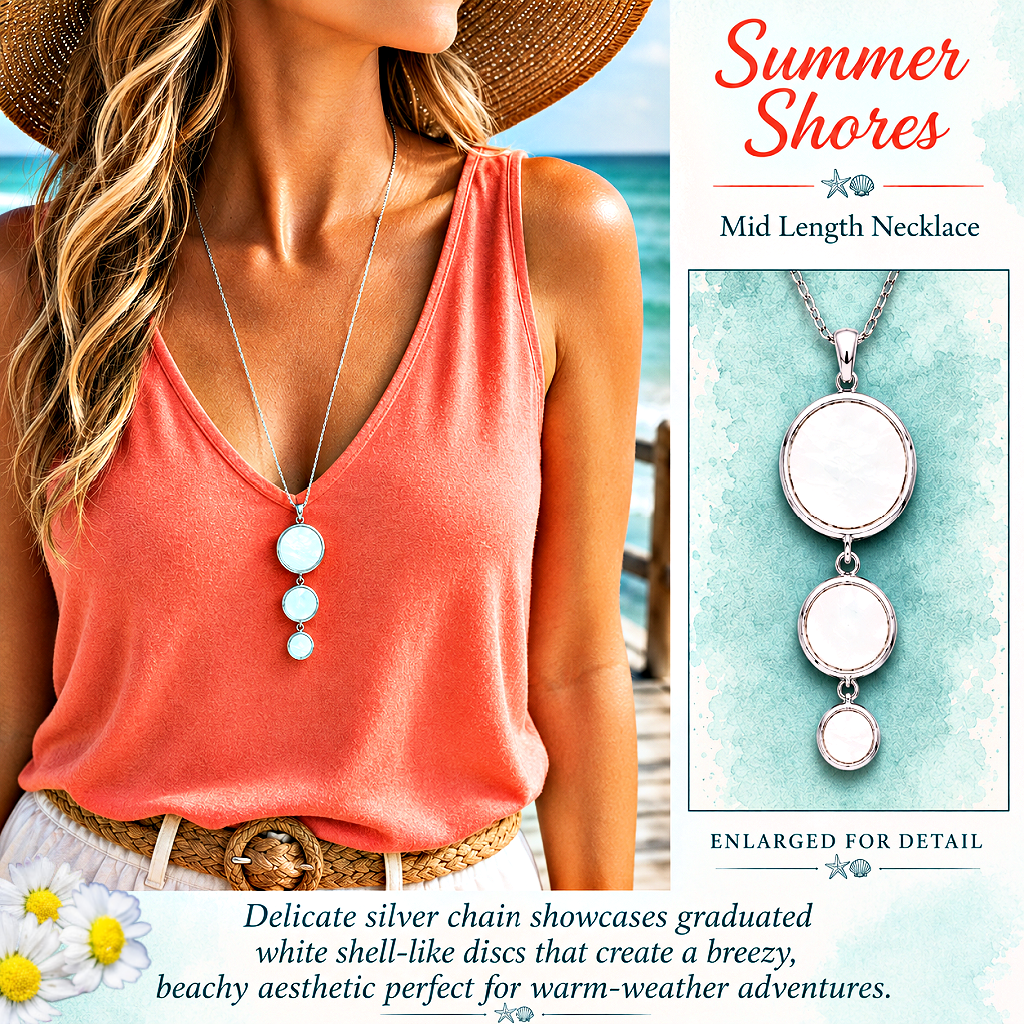 Summer Shores  - White  Necklace