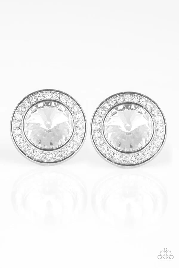 What Should I BLING? - White  Post Earrings
