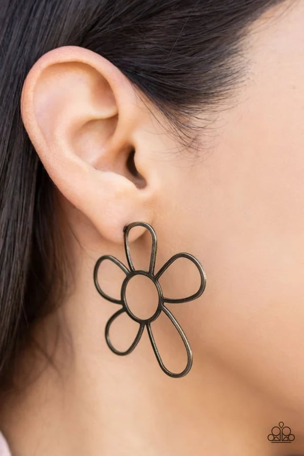 Rustic Rarity - Brass - Post Earrings