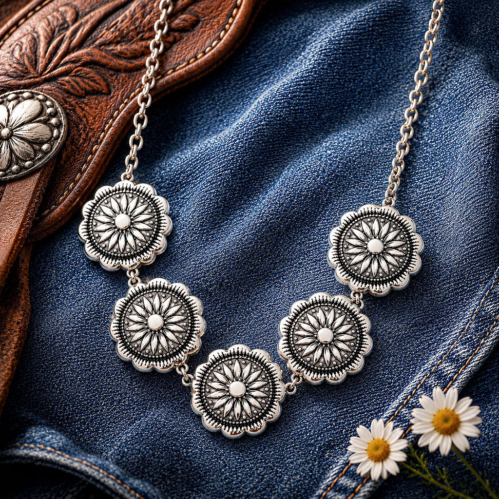 "ME-dallions, Myself and I" - White Necklace