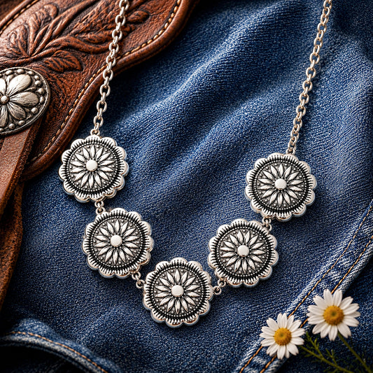 "ME-dallions, Myself and I" - White Necklace