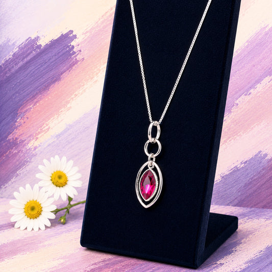 Glamorously Glaring - Pink Necklace