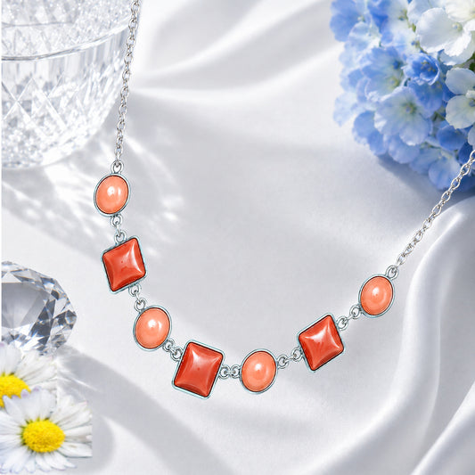 Trend Worthy - Orange Necklace