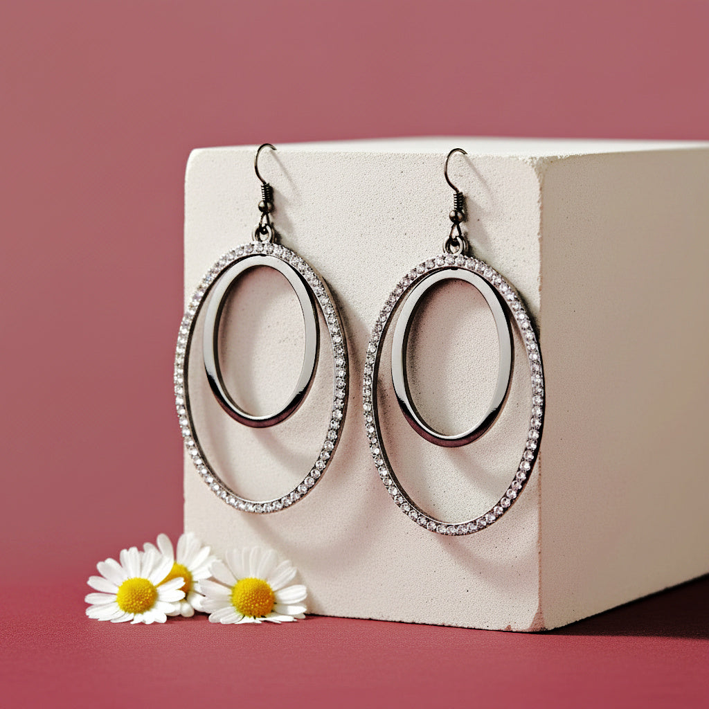 Wrapped In Wealth - Gunmetal Earrings
