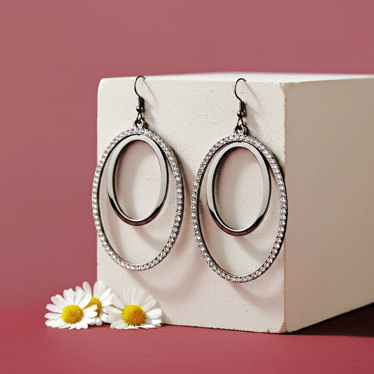 Wrapped In Wealth - Gunmetal Earrings
