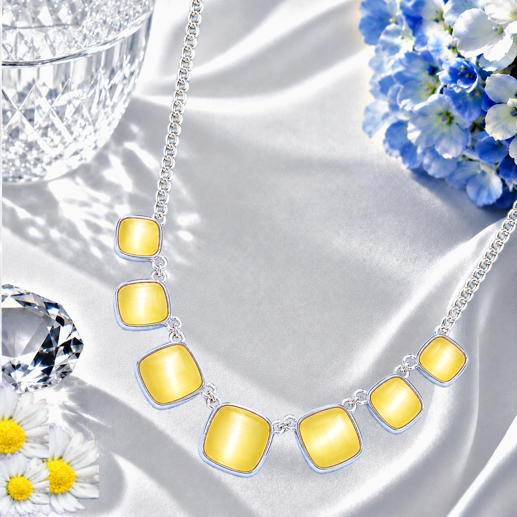Aura Allure - Yellow Necklace
