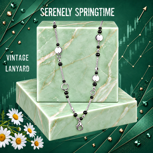 Serenely Springtime - Black Lanyard Necklace