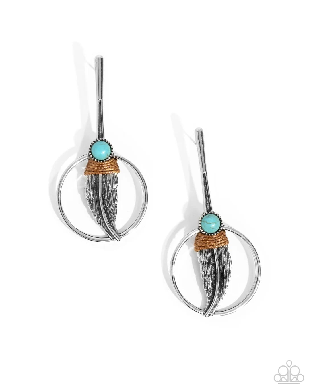 Feathered  Future - Blue Post Earrings