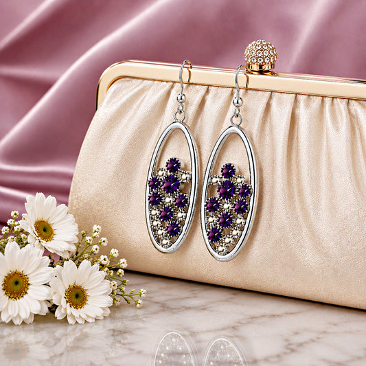 Prismatic Poker Face - Purple Earrings