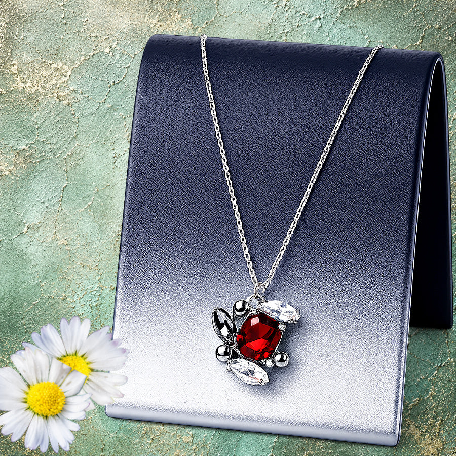 Prismatic Projection - Red  Necklace