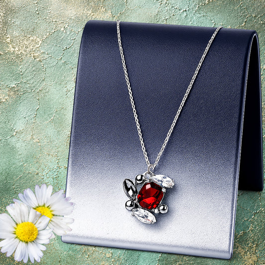 Prismatic Projection - Red  Necklace