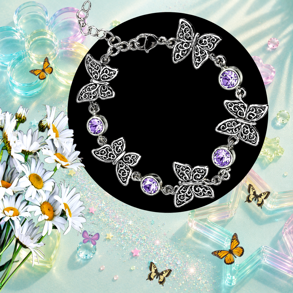 Has A WING To It - Purple Bracelet