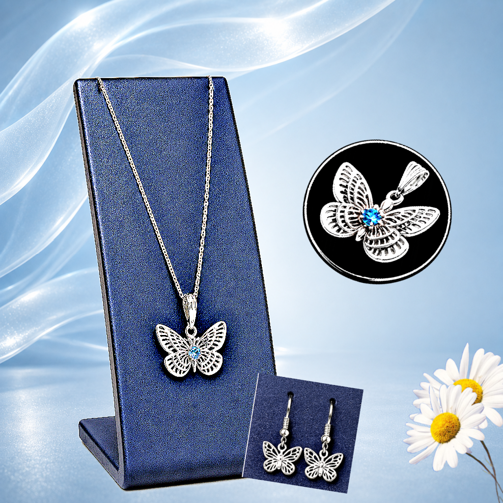High-Flying Fashion  - Blue  Necklace