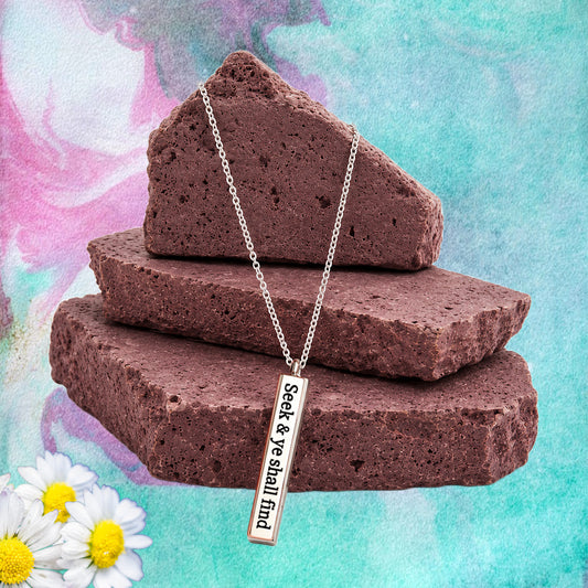 Matt 7:7 — Silver Necklace