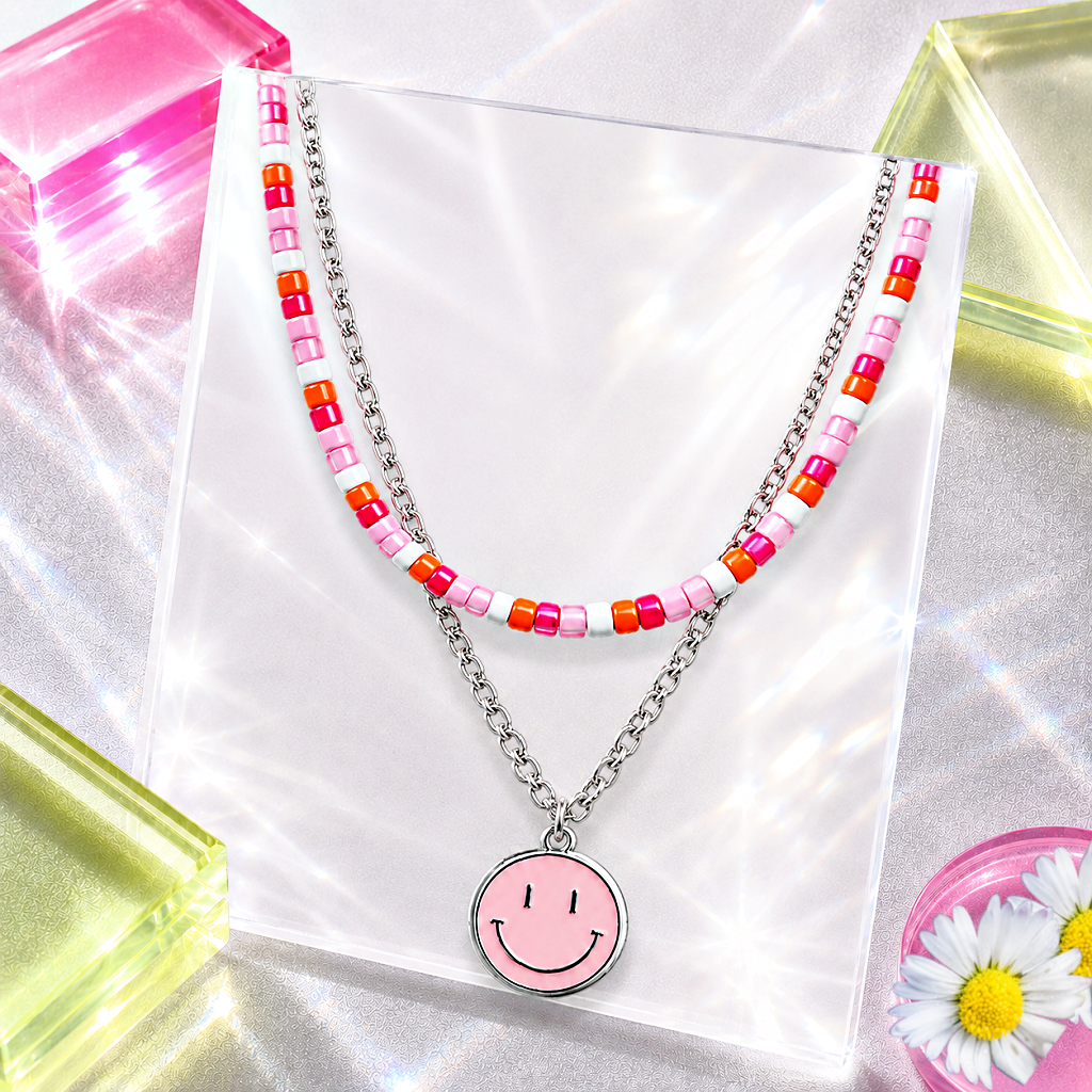 Comet Candy - Pink  Neckalce