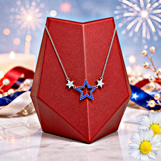 United We Sparkle - Blue Necklace