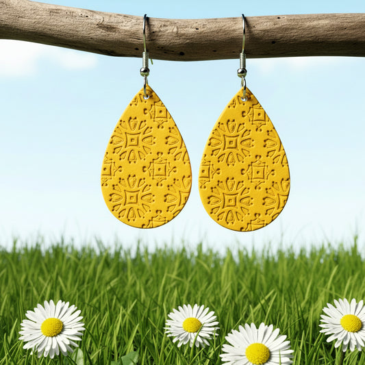 Stylishly Subtropical - Yellow  Earrings