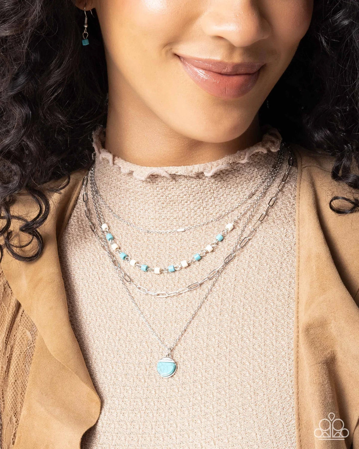Blending In/ Badlands Blend - Blue  2 piece Jewelry Set