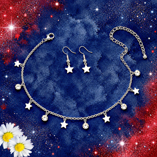 Little Lady Liberty - White  Necklace