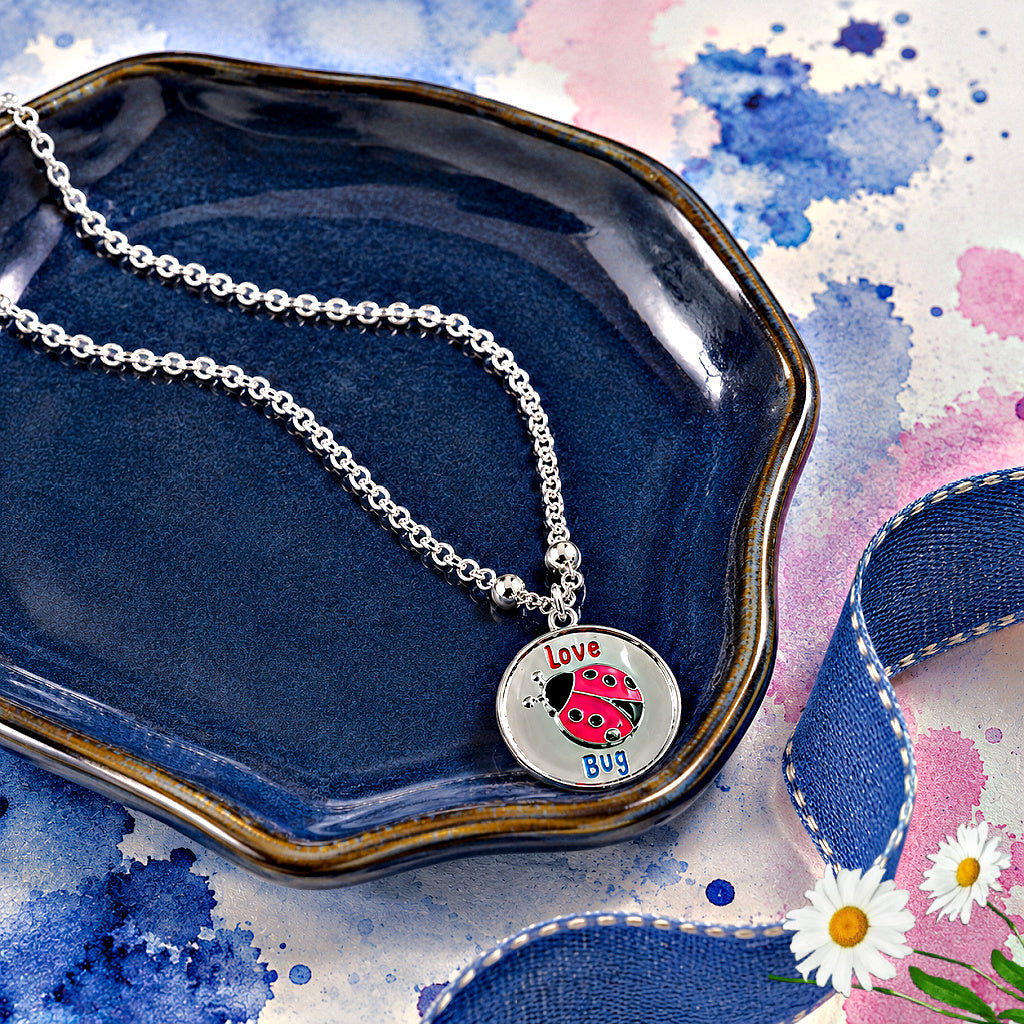 Lively Love Bug - Red  Necklace
