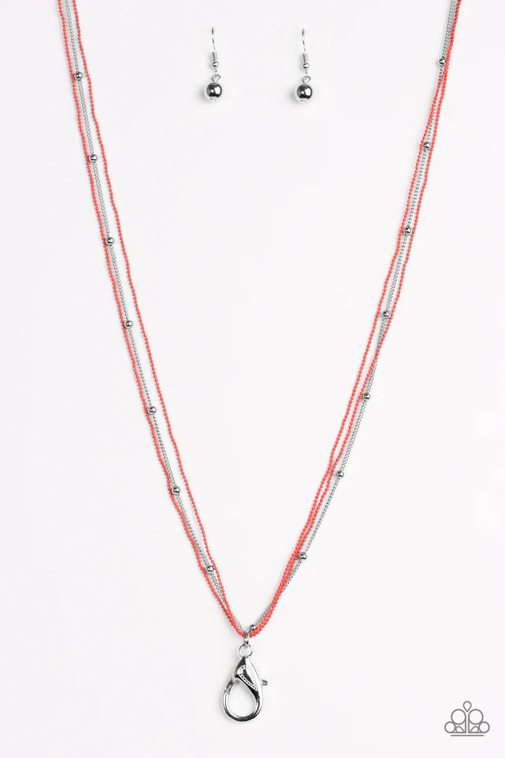 "Colorfully Chic" Orange Lanyard Necklace