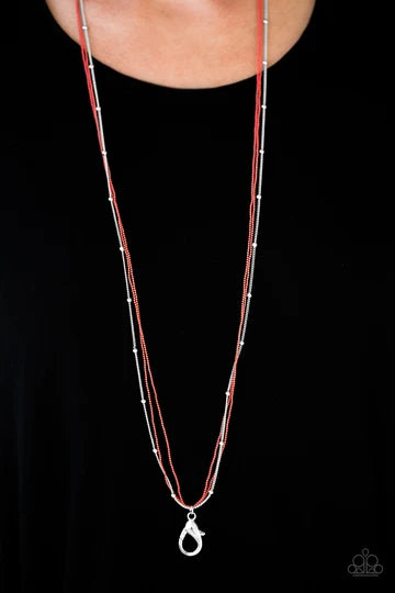 "Colorfully Chic" Orange Lanyard Necklace