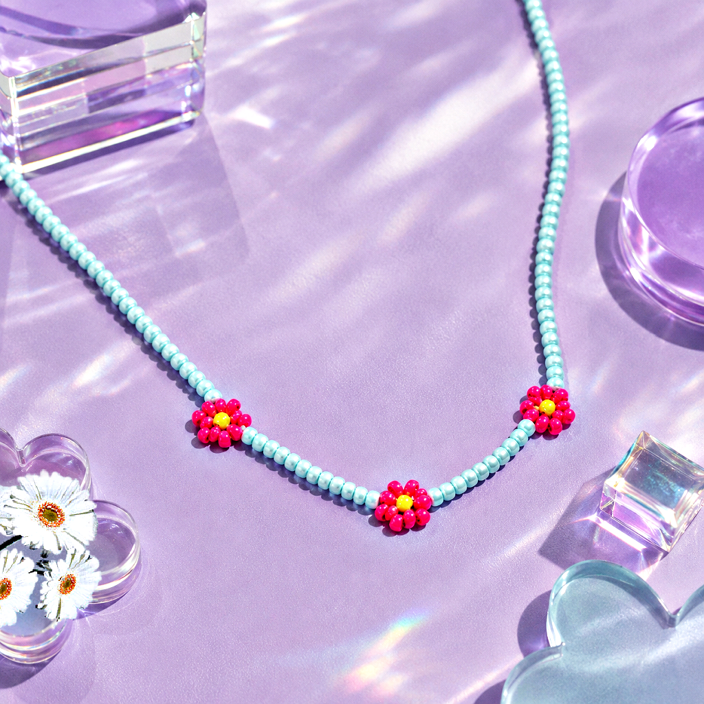 Bewitching Beading - Pink  Necklace