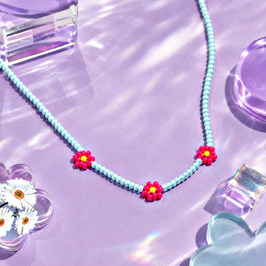 Bewitching Beading - Pink  Necklace