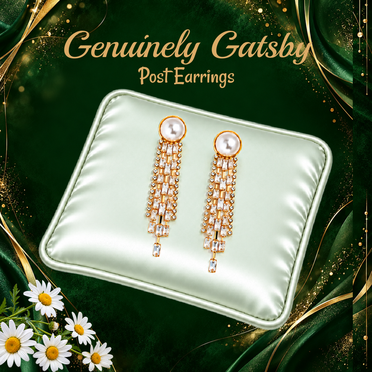 Genuinely Gatsby - Gold Post Earrings