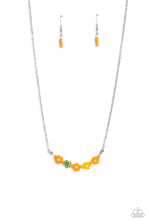 Bouquet We Go- Orange Necklace