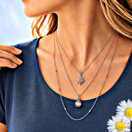 Trendy Twinkle - Orange  Necklace