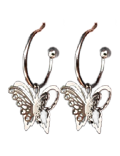 Butterfly Freestyle - Silver  Earrings