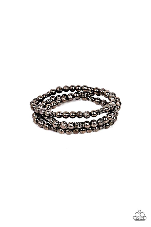 Boundless Boundaries - Black/Gunmetal Bracelet