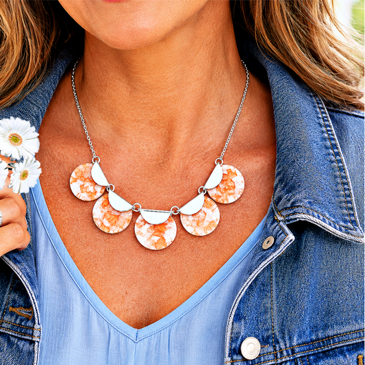 Mermaid Oasis - Orange Necklace