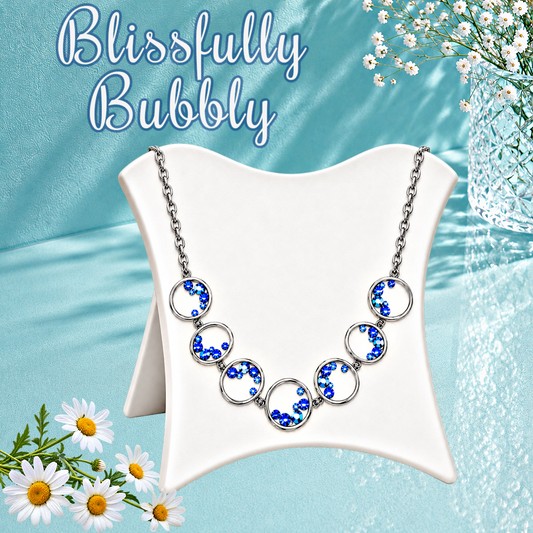 Blissfully Bubbly - Blue  Necklace