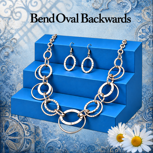 Bend OVAL Backwards - Silver  Necklace