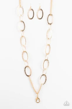 Glimmer Goals - Gold Lanyard Necklace